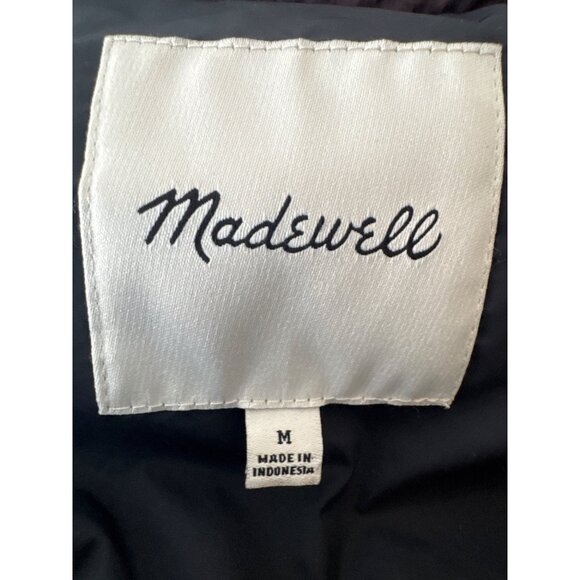 Madewell Womens Medium Puffer Vest Purple Zip Front Polyester Winter Warm - Picture 3 of 9